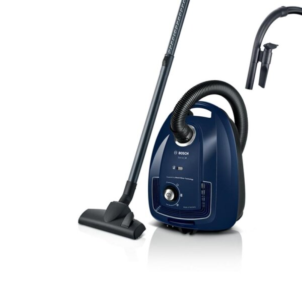 Bosch Serie 4, BGD38BU2, Staubsauger mit Beutel, Dark navy